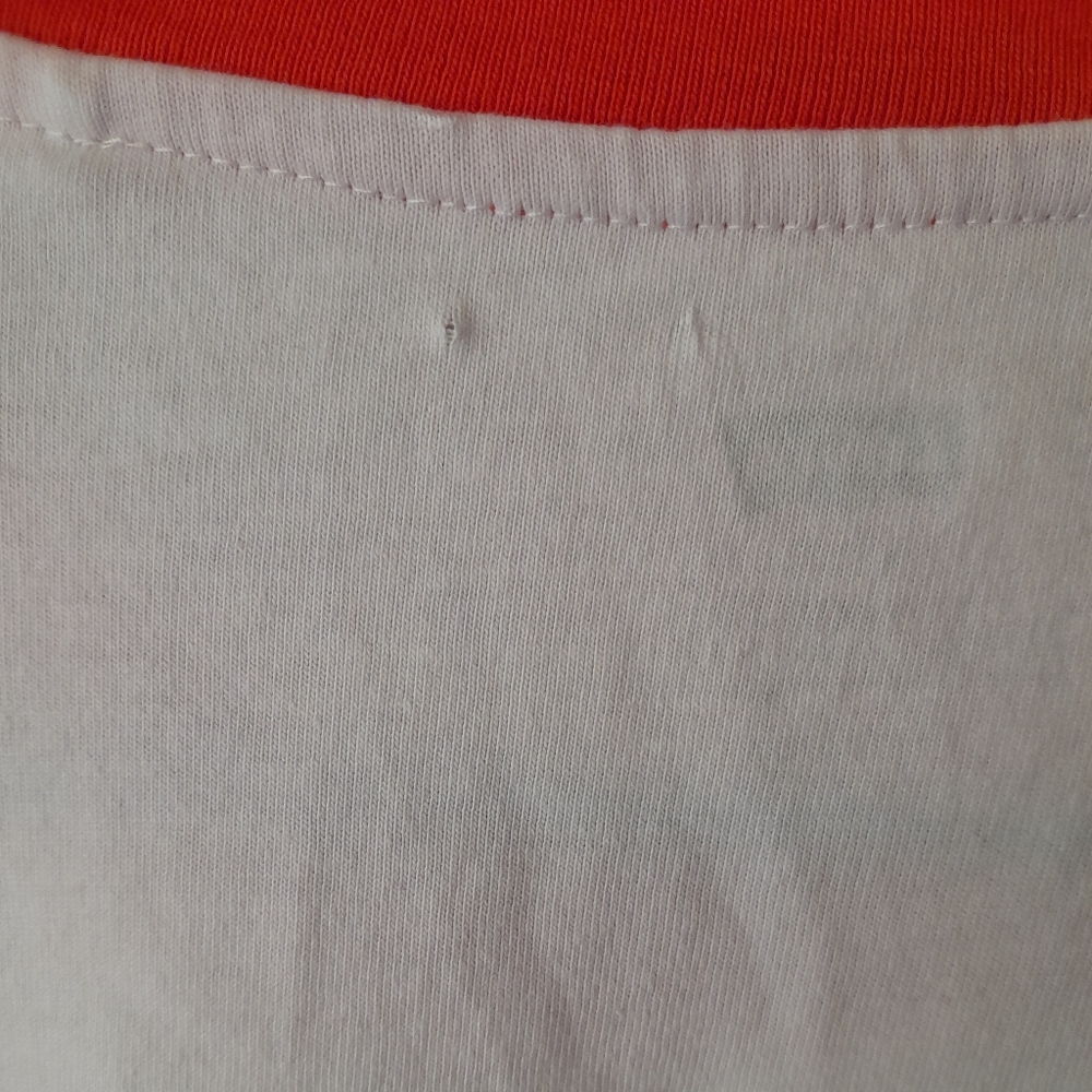 Levi’s Cropped Graphic Jordie T-Shirt Plus Size White Orange 1X - Picture 6 of 11